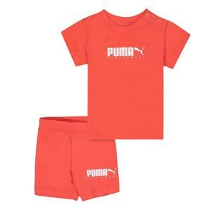 Puma Childrens/Kids Logo Cotton Top & Bottom Set Set / Peach